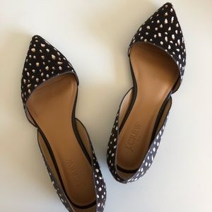 Jcrew Zoe Calf Hair D’Orsay Flats - Spot Dot (Womens 7)
